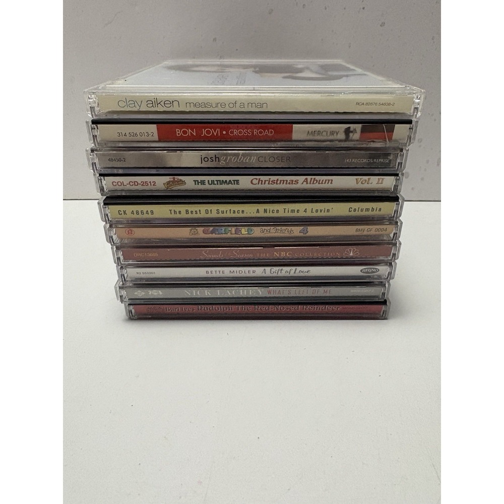 Lot of 10 Mixed Media CDs Nick Lachey, Bette Midler , Bon Jovi